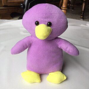 Kelly Toys Platypus Duck Bird Plush Stuffed Animal Purple Yellow 13" Sits Up